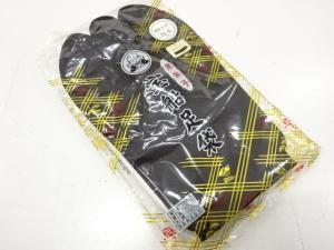 未使用品　福助　黒足袋(25センチ・4枚コハゼ)